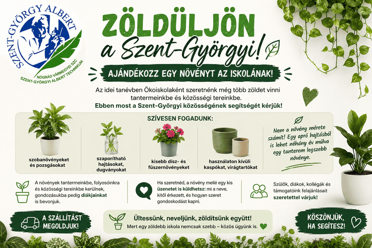 Zöldüljön a Szent-Györgyi!