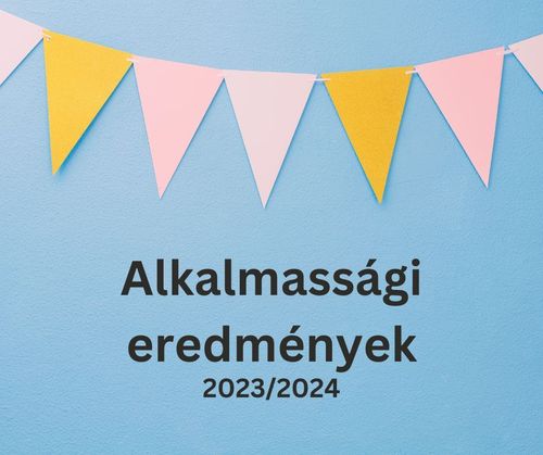 Pótalkalmassági vizsga eredmények